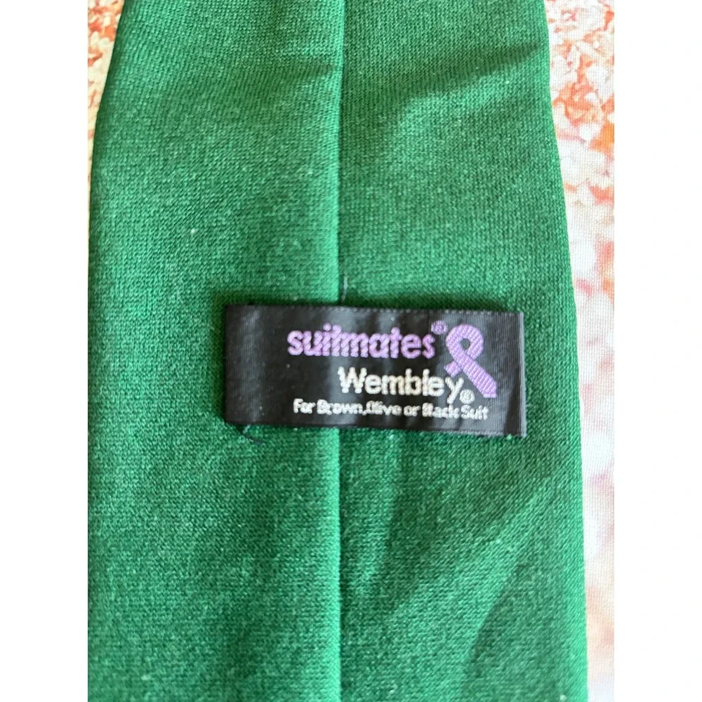 Suitmates Wembley‎ Green Necktie Embroidered Pattern Business Fashion